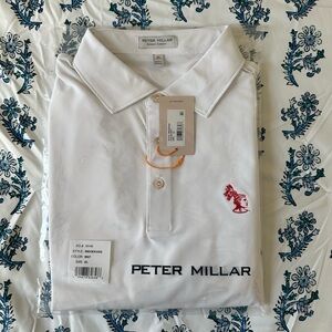 **NWT** Kiawah Island Club, Cassique XL Peter Millar White Polo Shirt